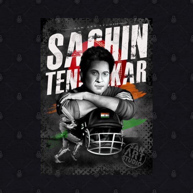 Sachin Tendulkar by SAN ART STUDIO 